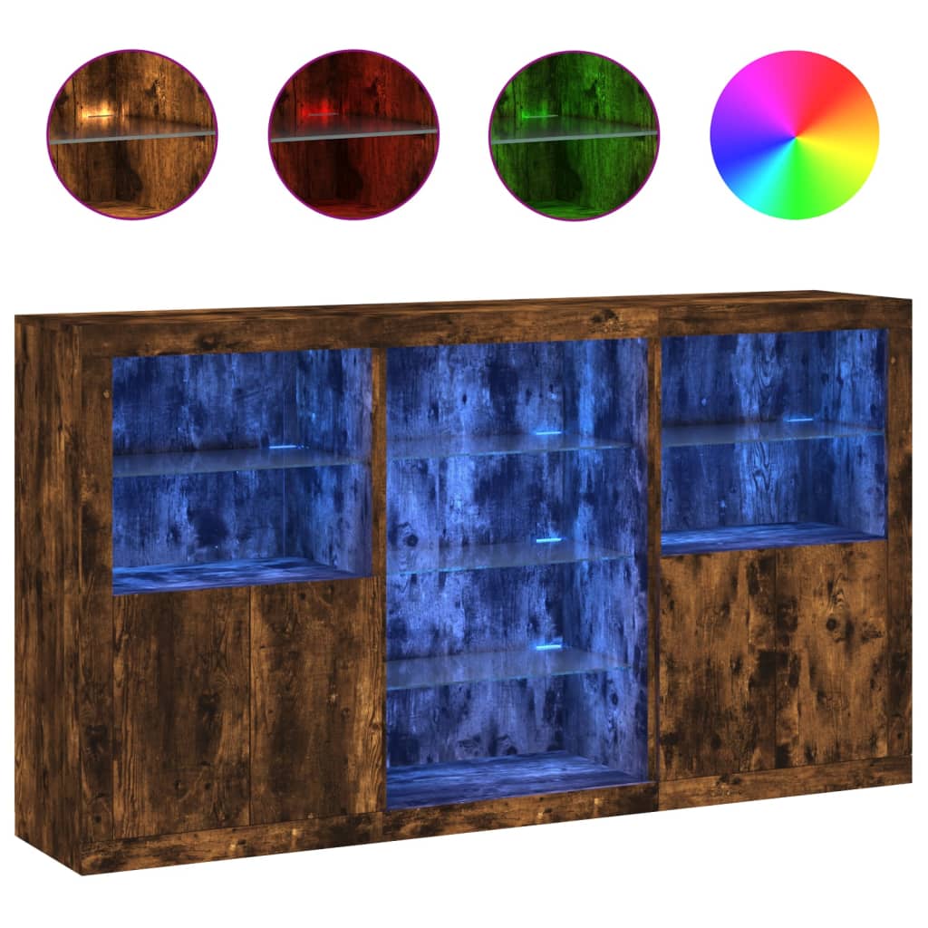 Credenza Con Luci Led 181,5X37X100 Cm