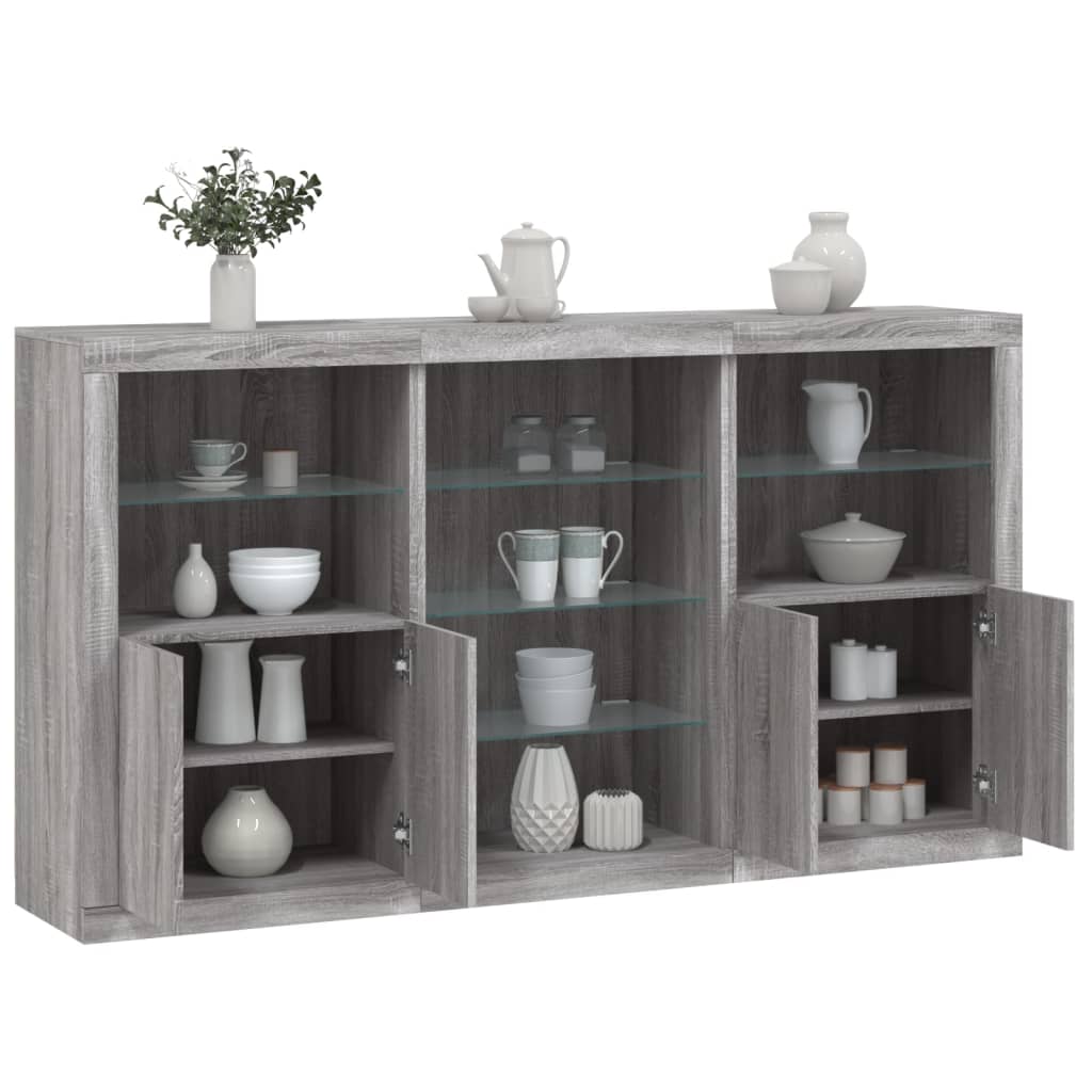 Credenza Con Luci Led 181,5X37X100 Cm