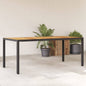 Tavolo Da Giardino 190X90X75Cm Polyrattan Legno Di Acacia
