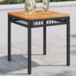 Tavolo Giardino Beige Misto 38X38X42 Cm Polyrattan Legno Acacia