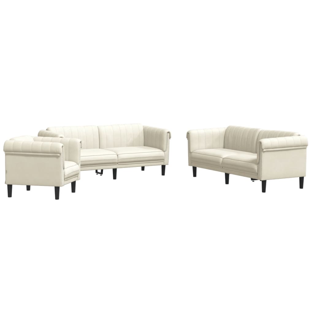 Set Di Divani 3 Pz In Velluto