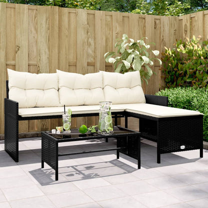 Divano Da Giardino Con Tavolo E Cuscini A L In Polyrattan