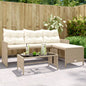 Divano Da Giardino Con Tavolo E Cuscini A L In Polyrattan
