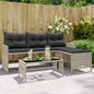 Divano Da Giardino Con Tavolo E Cuscini A L In Polyrattan