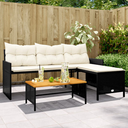 Divano Da Giardino Con Tavolo E Cuscini A L In Polyrattan