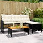 Divano Da Giardino Con Tavolo E Cuscini A L In Polyrattan