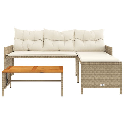 Divano Da Giardino Con Tavolo E Cuscini A L In Polyrattan