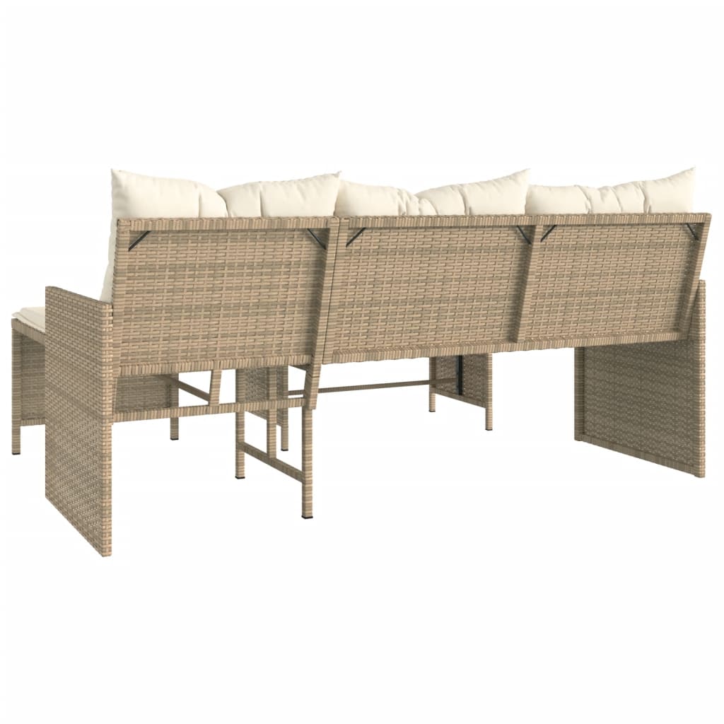 Divano Da Giardino Con Tavolo E Cuscini A L In Polyrattan