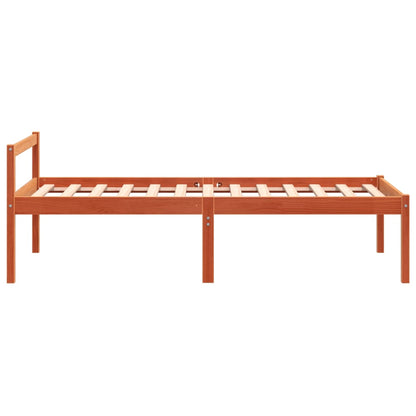 Letto Per Anziani Marrone Cera Legno Massello Di Pino