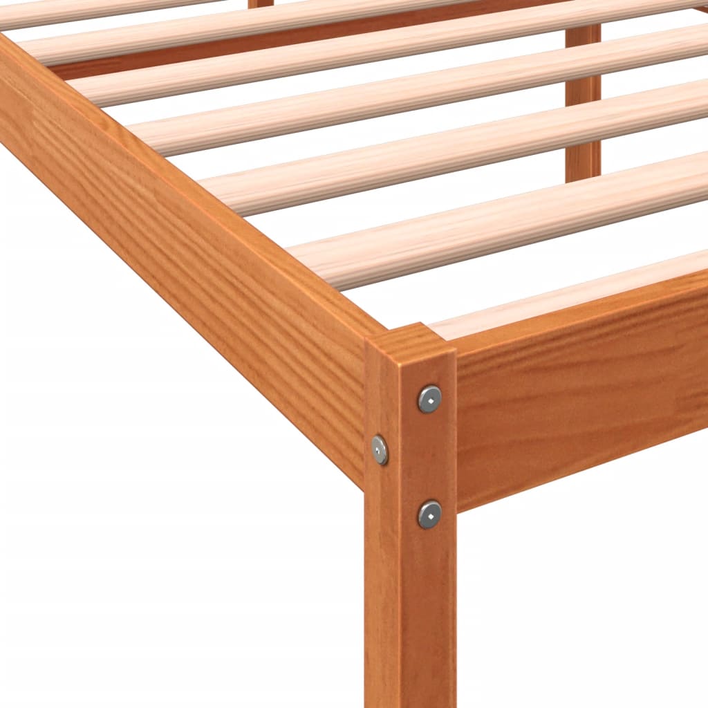 Letto Per Anziani Marrone Cera Legno Massello Di Pino
