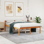 Letto Per Anziani Marrone Cera Legno Massello Pino