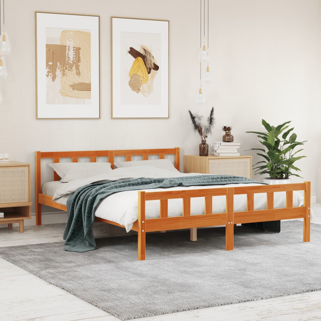Letto Senza Materasso Cera In Legno Di Pino