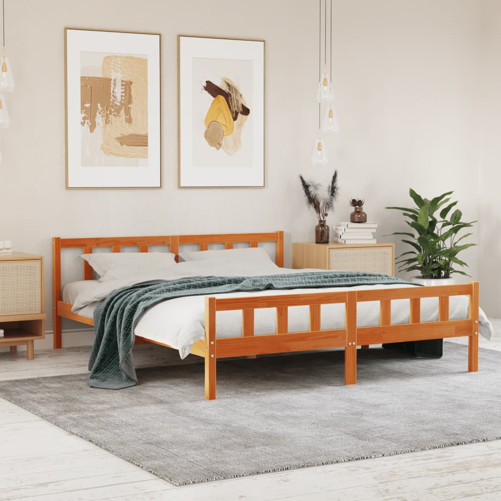 Letto Senza Materasso Cera In Legno Di Pino