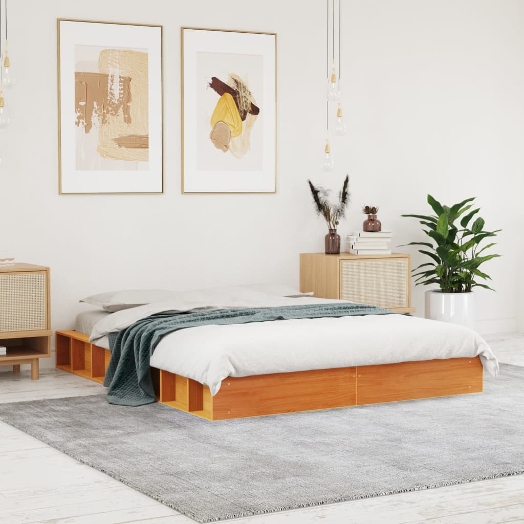 Letto Senza Materasso Cera In Legno Di Pino