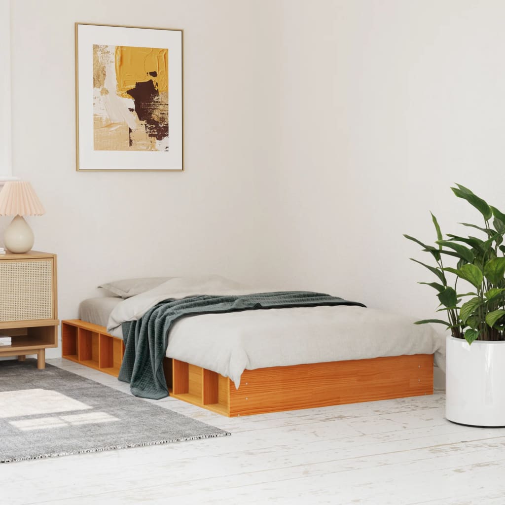 Letto Senza Materasso Cera In Legno Di Pino