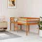 Letto A Soppalco Cera Legno Massello Di Pino