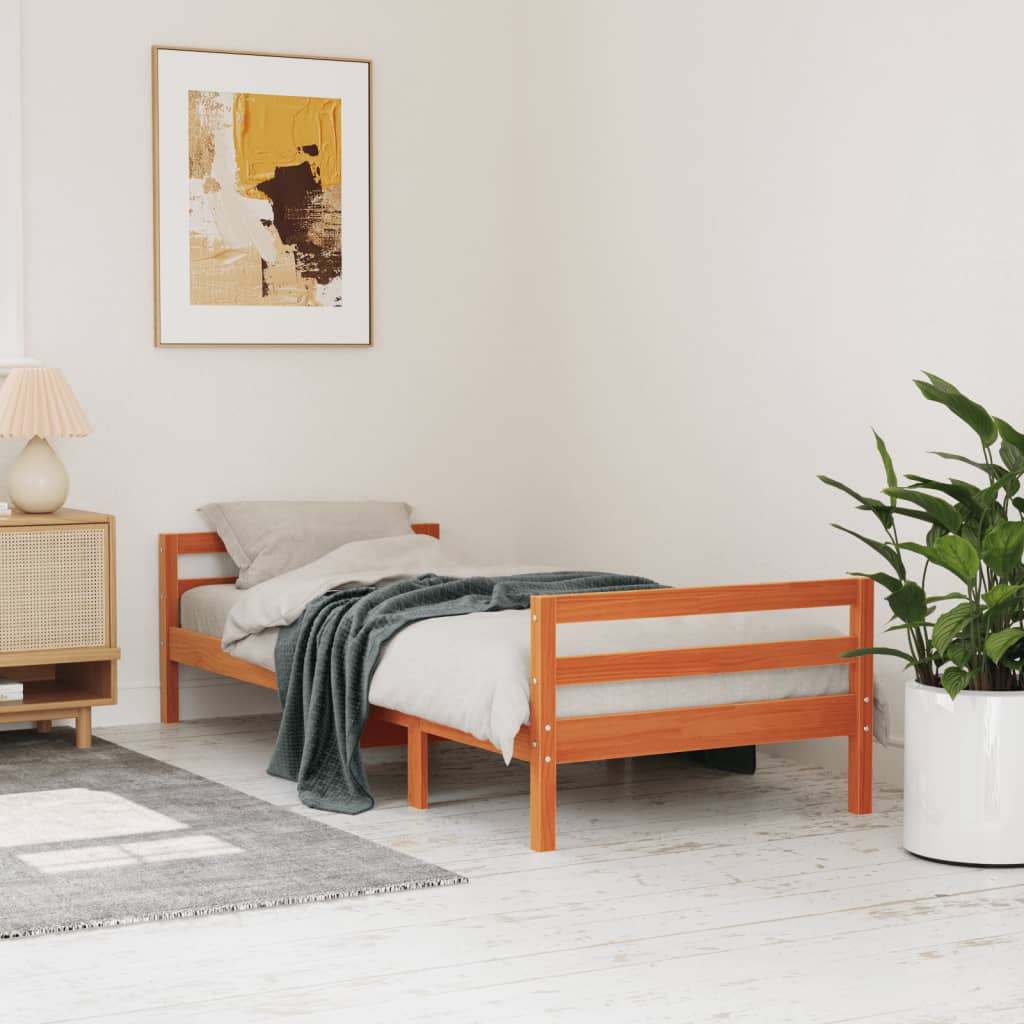 Letto Senza Materasso Cera Legno Di Pino
