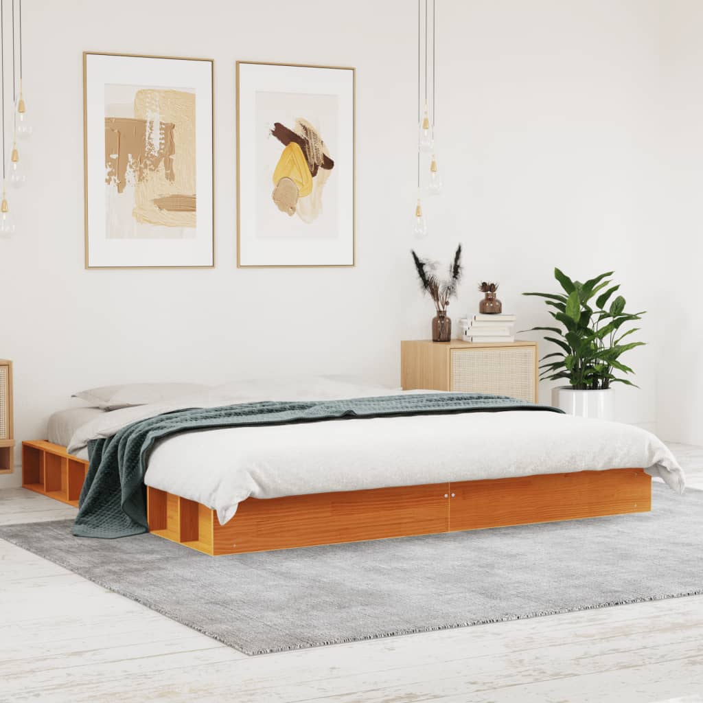 Letto Senza Materasso Cera In Legno Di Pino