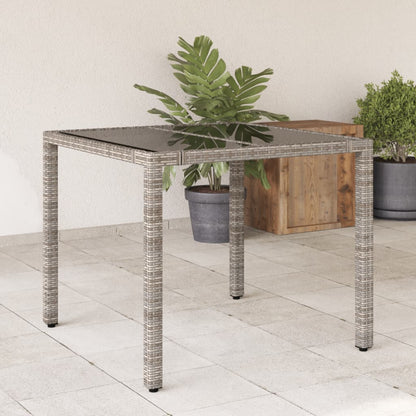 Tavolo Da Giardino Piano In 240X90X75Cm Polyrattan Grigio