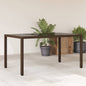 Tavolo Giardino Piano In Polyrattan Marrone