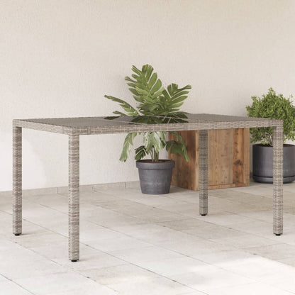 Tavolo Da Giardino Piano In 240X90X75Cm Polyrattan Grigio