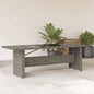 Tavolo Da Giardino Piano In 240X90X75Cm Polyrattan Grigio