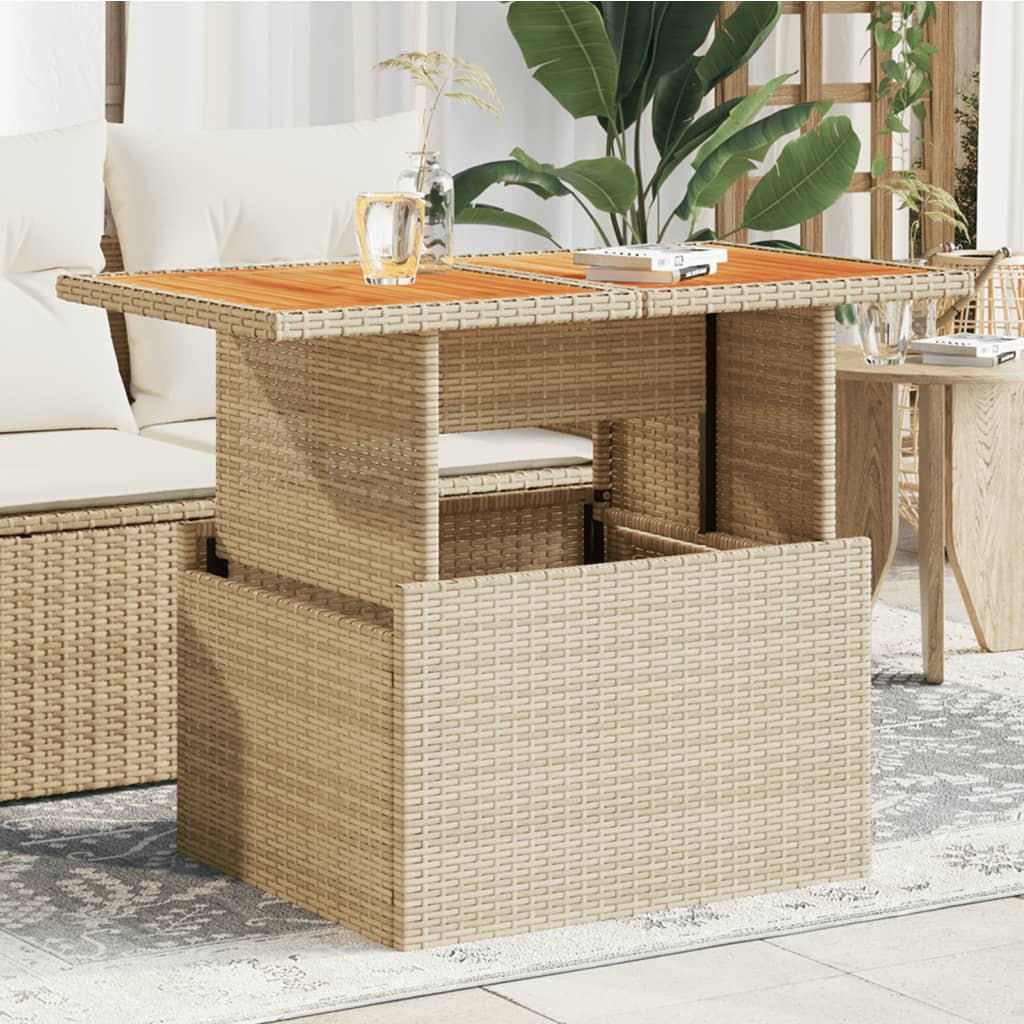 Tavolo Da Giardino Piano In 100X55X73Cm Polyrattan