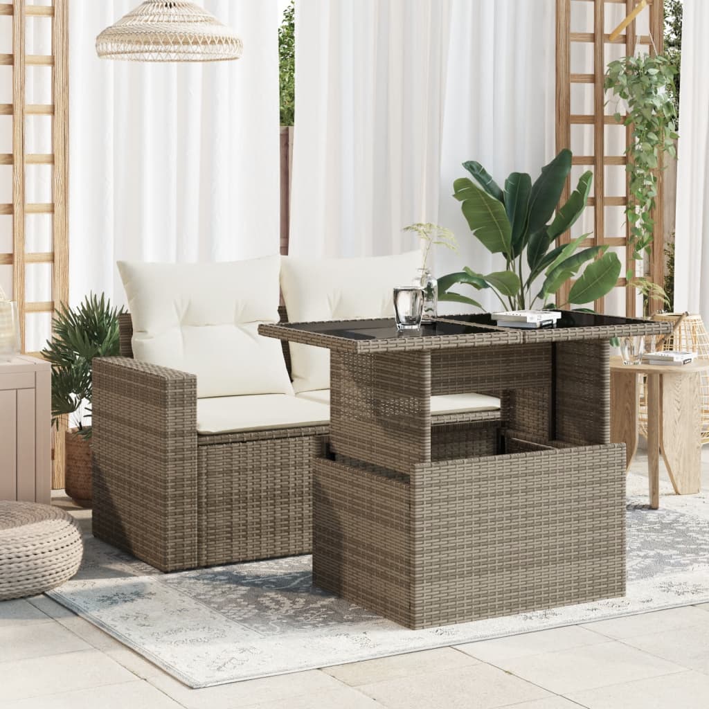 Tavolo Da Giardino Piano In 100X55X73Cm Polyrattan