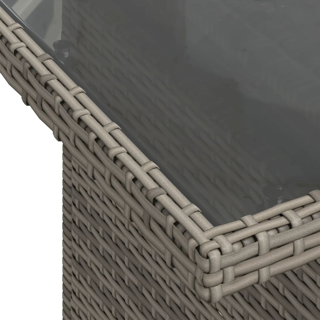 Tavolo Da Giardino Piano In 100X55X73Cm Polyrattan