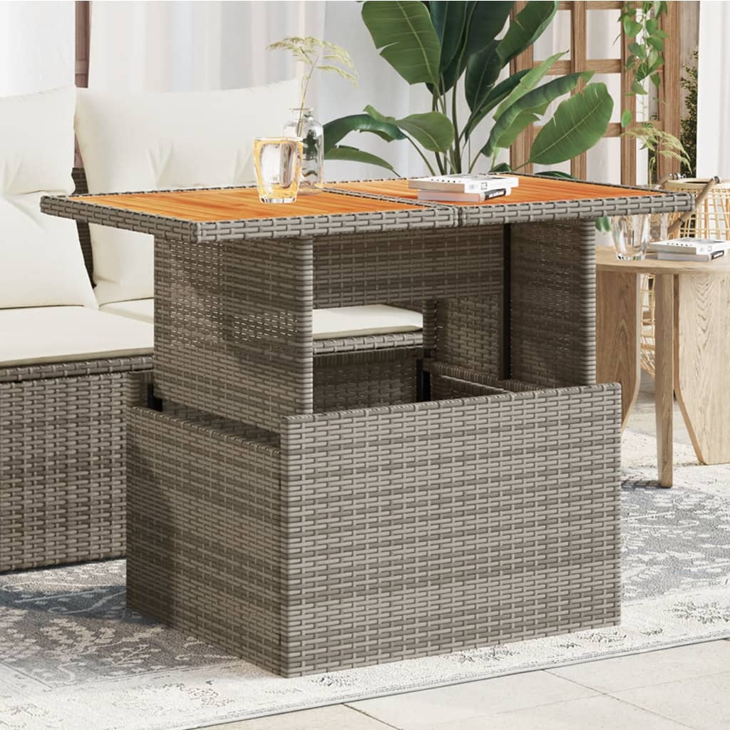 Tavolo Da Giardino Piano In 100X55X73Cm Polyrattan