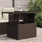Tavolo Da Giardino Piano In 100X55X73Cm Polyrattan