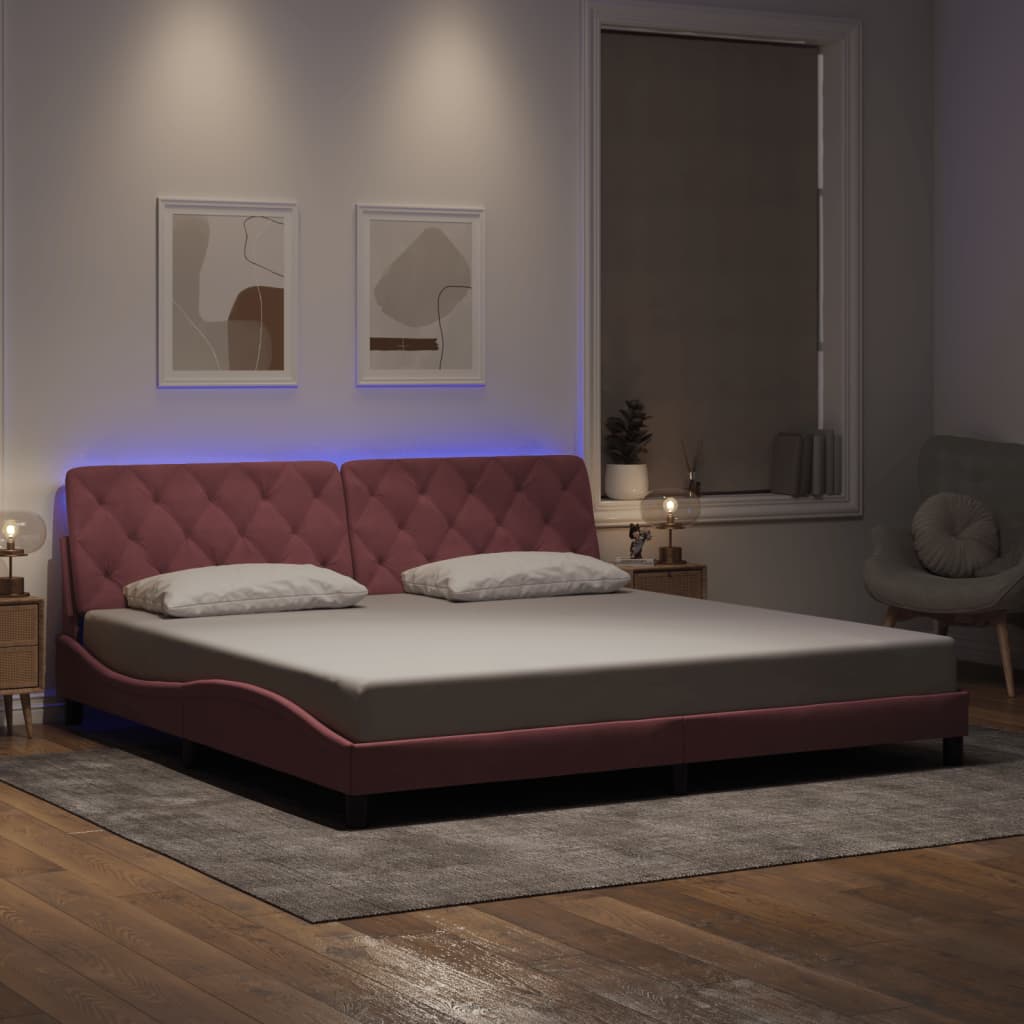 Giroletto Con Led Senza Materasso In Velluto