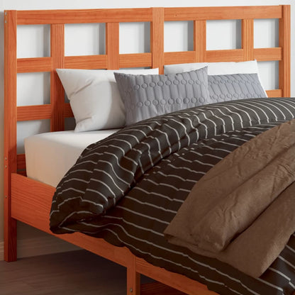 Testiera Per Letto Nera 80,5X4X100 Cm In Legno Massello Di Pino
