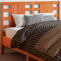Testiera Per Letto Nera 106X4X100 Cm In Legno Massello Di Pino