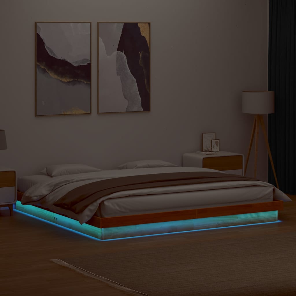 Giroletto Con Led In Legno Massello