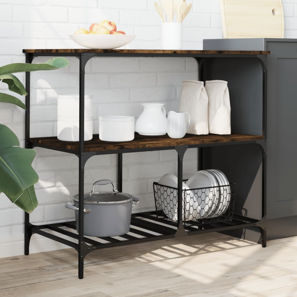 Carrello Da Cucina 100X50X95Cm In Legno Multistrato
