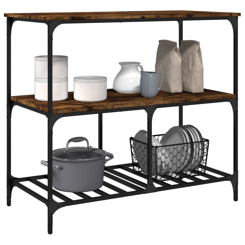 Carrello Da Cucina 100X50X95Cm In Legno Multistrato