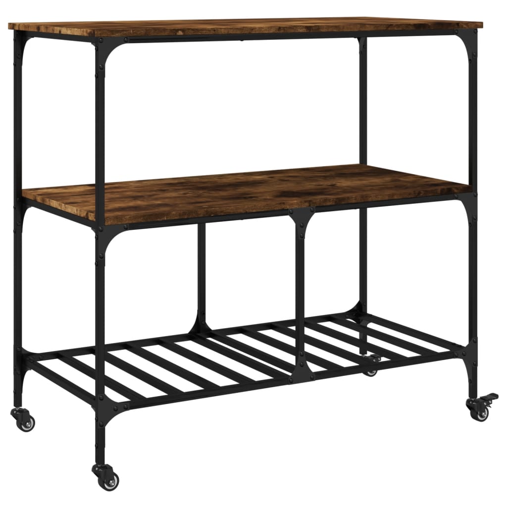 Carrello Da Cucina 100X50X95Cm In Legno Multistrato