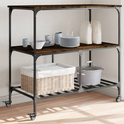 Carrello Da Cucina 100X50X95Cm In Legno Multistrato