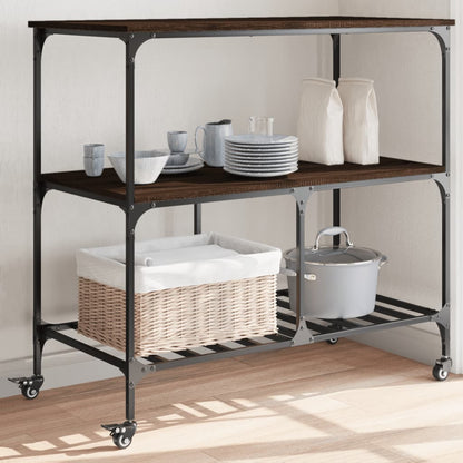 Carrello Da Cucina 100X50X95Cm In Legno Multistrato