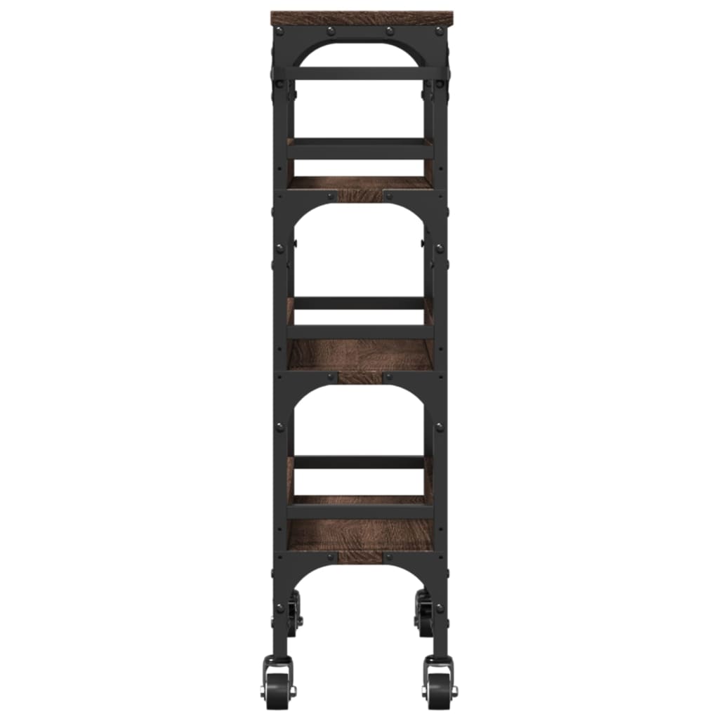 Carrello Cucina Rovere Marrone 53X20X76 Cm Legno Multistrato