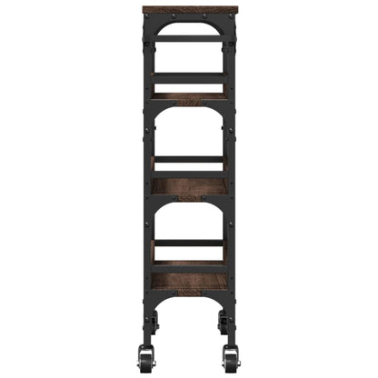 Carrello Cucina Rovere Marrone 53X20X76 Cm Legno Multistrato