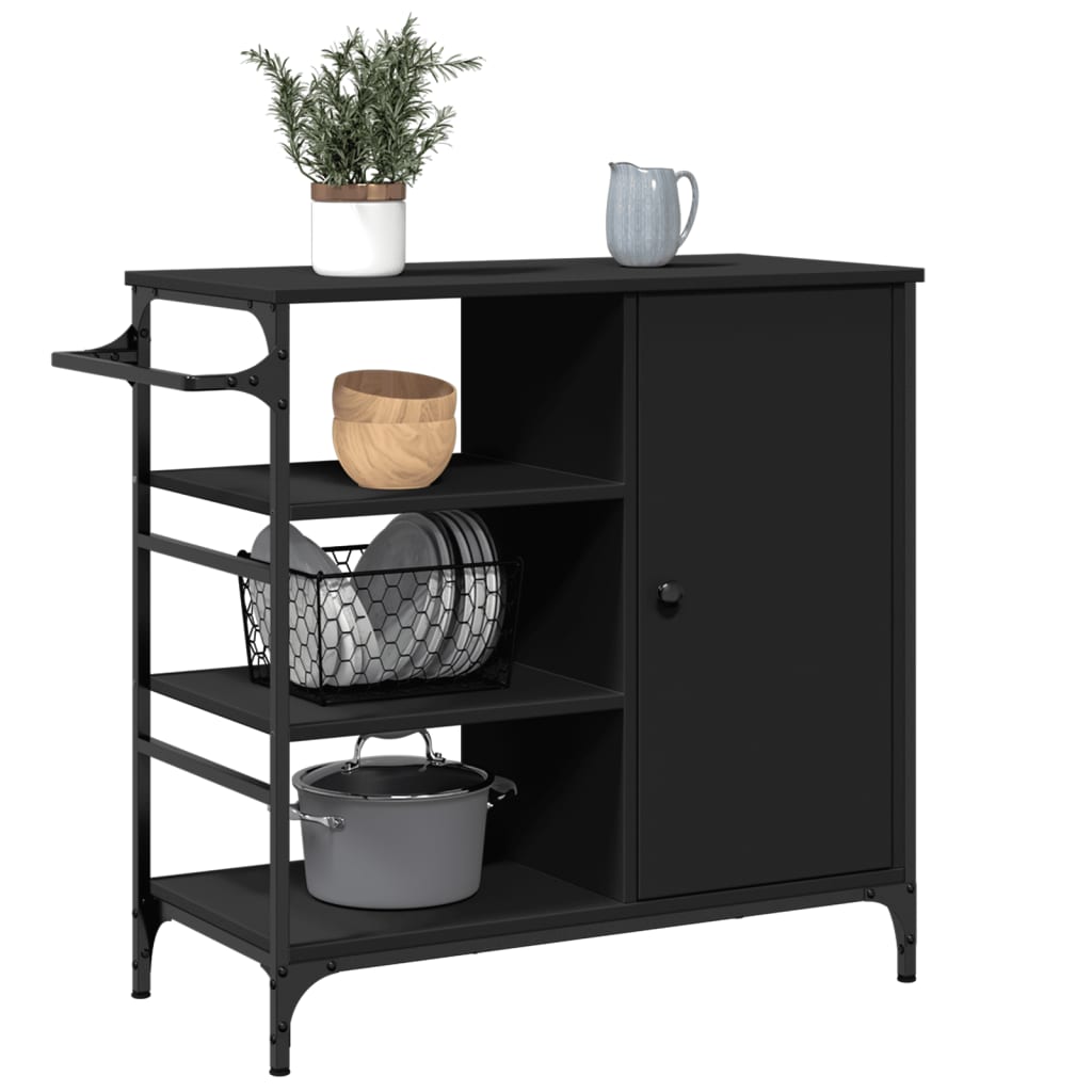 Carrello Da Cucina 87,5X38,5X84,5 Cm In Legno Multistrato