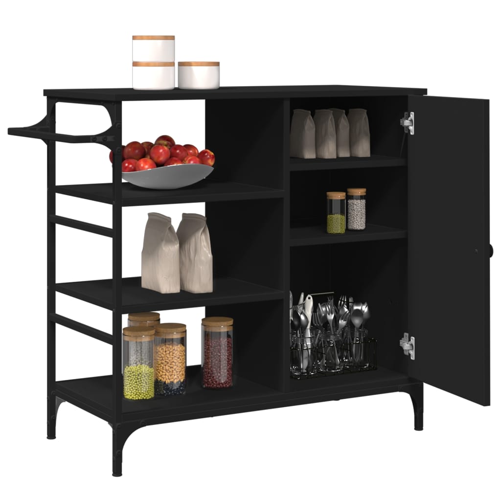 Carrello Da Cucina 87,5X38,5X84,5 Cm In Legno Multistrato