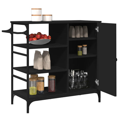 Carrello Da Cucina 87,5X38,5X84,5 Cm In Legno Multistrato