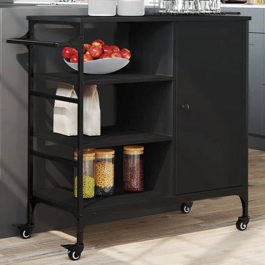 Carrello Da Cucina 87,5X38,5X84,5 Cm In Legno Multistrato
