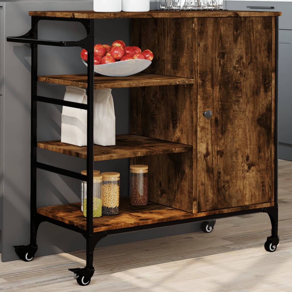 Carrello Da Cucina 87,5X38,5X84,5 Cm In Legno Multistrato