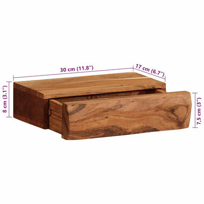 Mensole Da Parete 2 Pz In Legno Massello Di Acacia