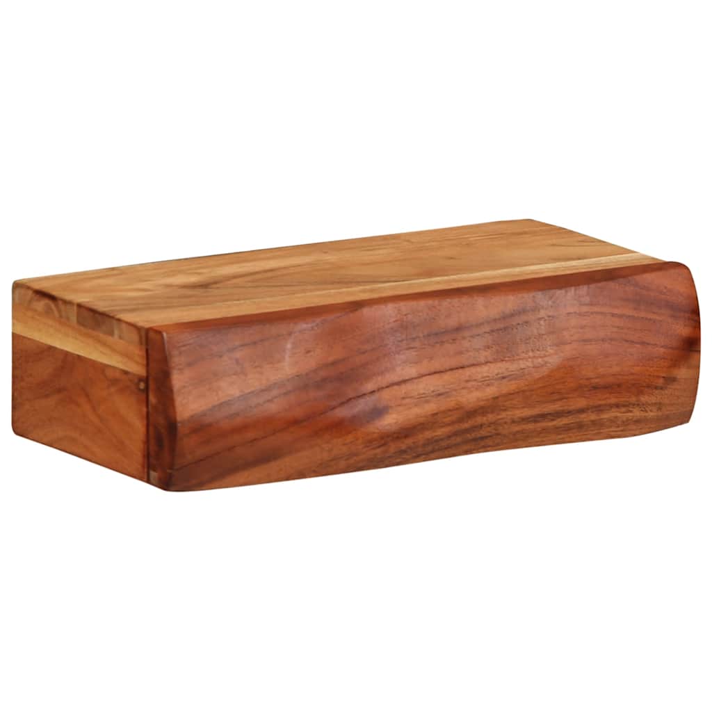 Mensole Da Parete 2 Pz In Legno Massello Di Acacia