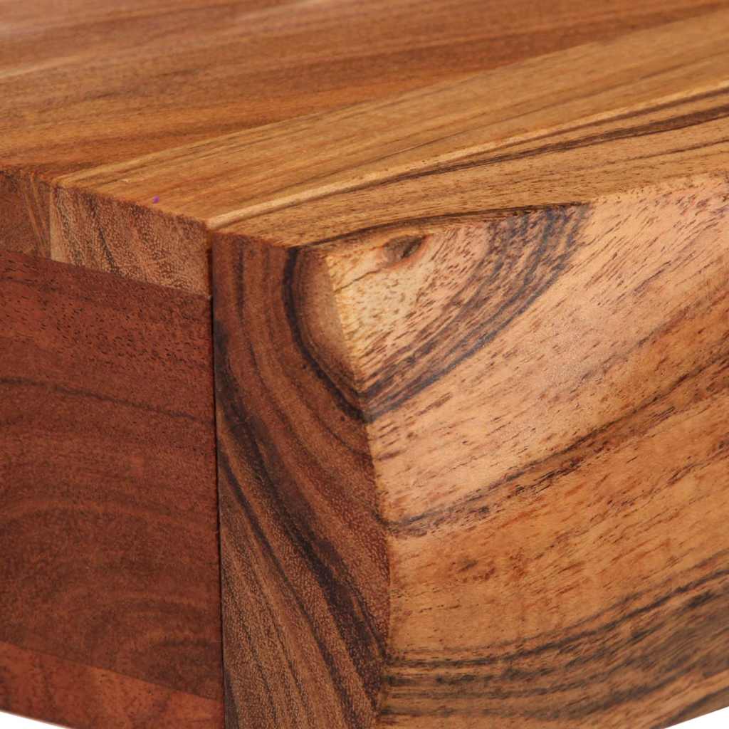 Mensole Da Parete 2 Pz In Legno Massello Di Acacia